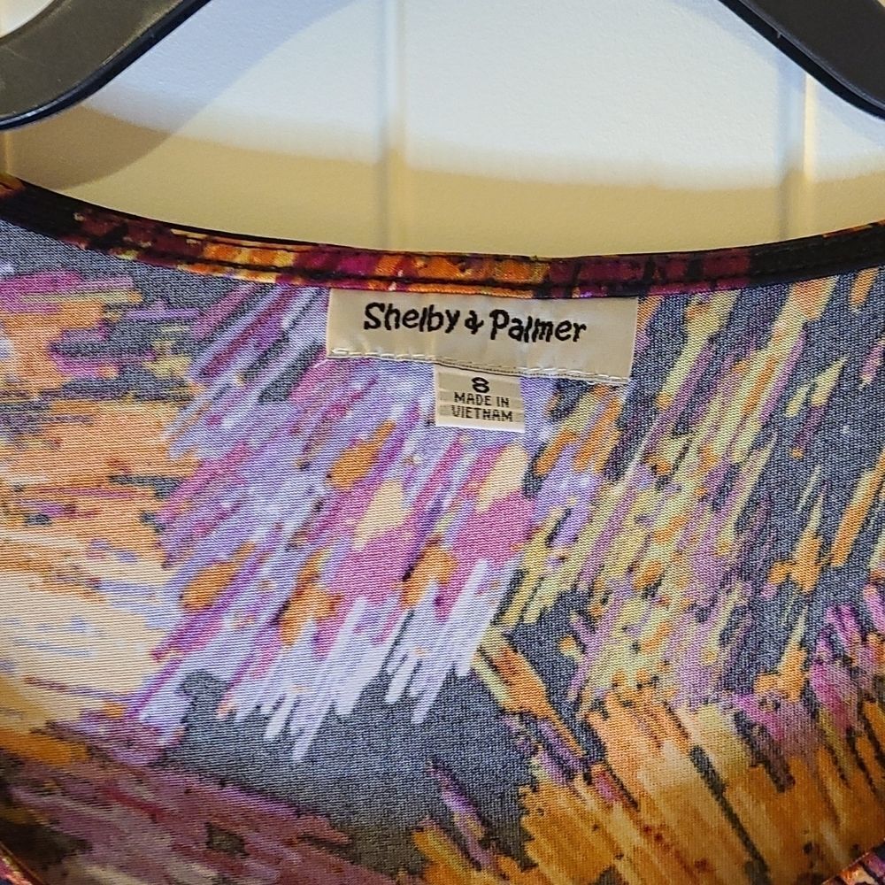 Shelby & Palmer- Black multi-color dress - Picture 3 of 3